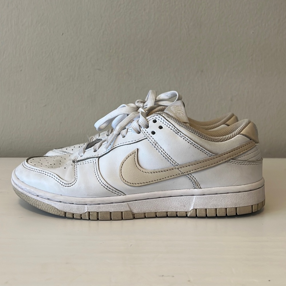 nike dunks in white pearl